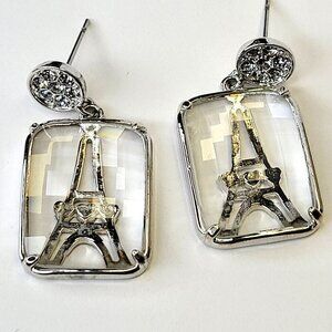 Clear Quartz Earrings Small Clear Glass Earrings Light Elegant Glass Earrings